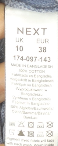 Next Women’s Blue Cotton Wide-Leg Sleeveless Jumpsuit Size 10