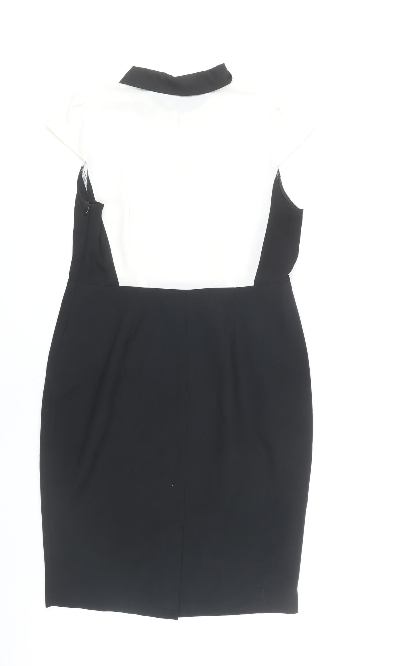 Dorothy Perkins Women Black Colourblock Sheath Dress Size 14