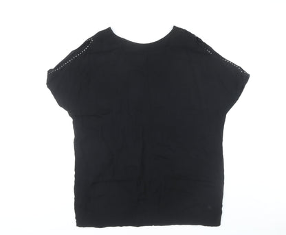 Womens UK Size L Wallis Black Basic Blouse