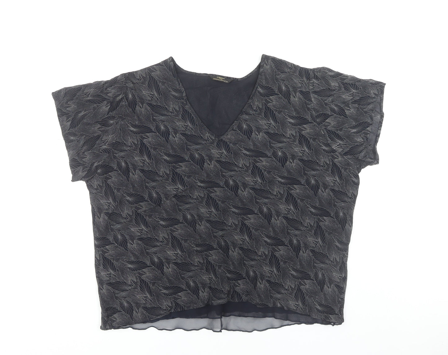 Womens UK Size 20 Marks and Spencer Black Basic Blouse