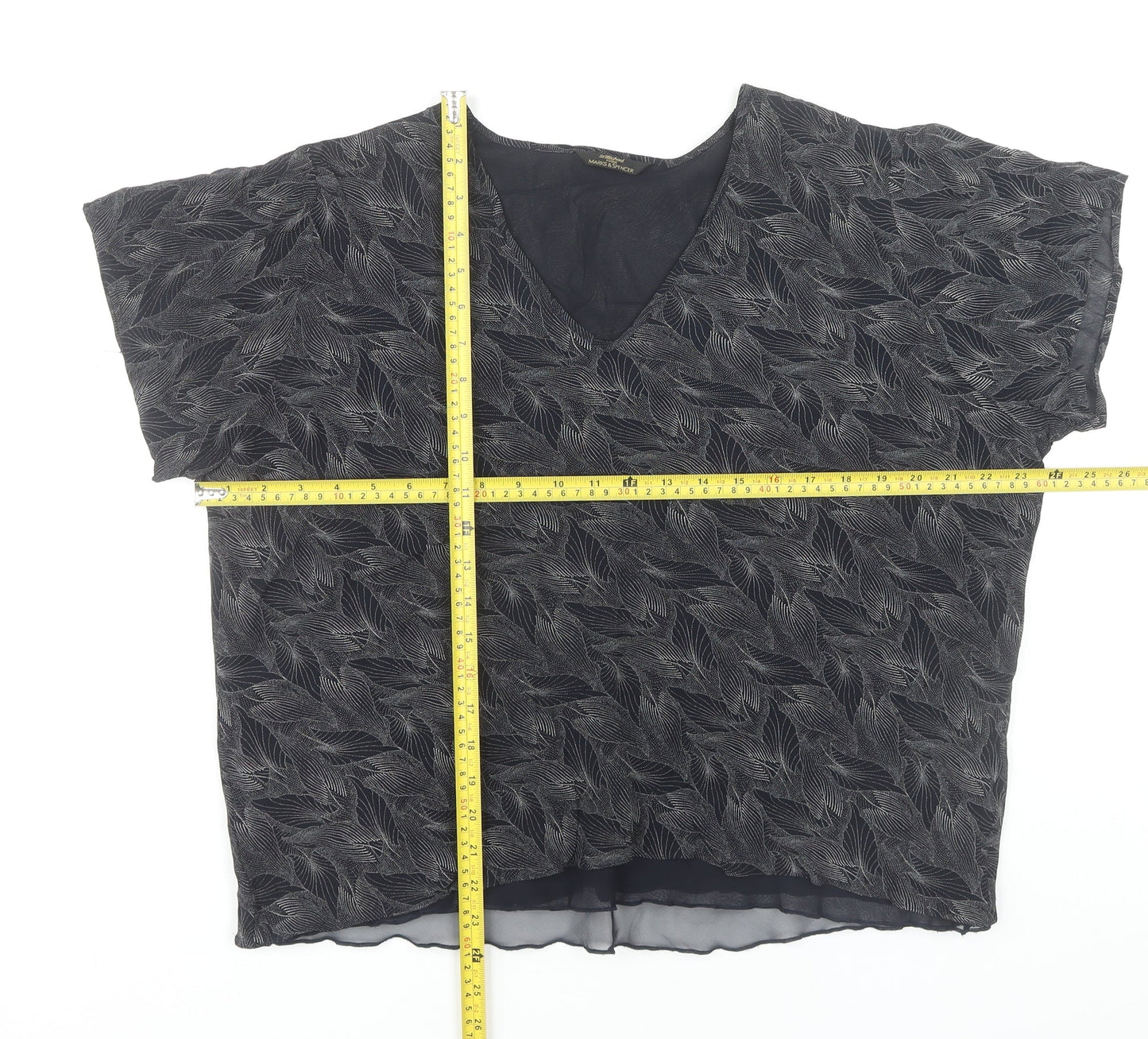 Womens UK Size 20 Marks and Spencer Black Basic Blouse