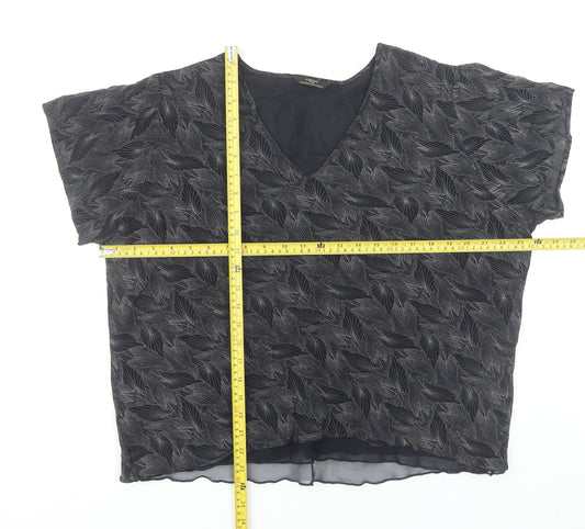 Womens UK Size 20 Marks and Spencer Black Basic Blouse