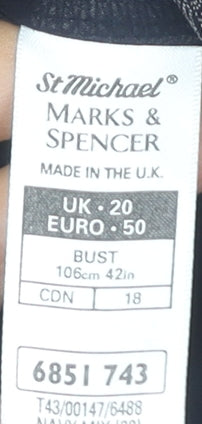 Womens UK Size 20 Marks and Spencer Black Basic Blouse