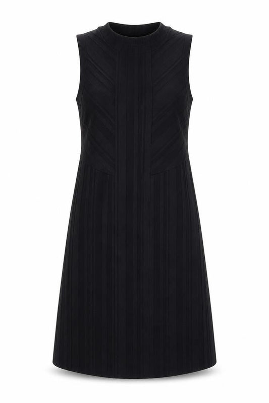 Gap Women's Black XS A-Line Sleeveless Striped Knee Length Dress
