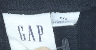 GAP Women's Black XS A-Line Sleeveless Striped Knee Length Dress