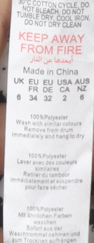 PrettyLittleThing Women’s Black Animal Print Mini Skirt Size 6