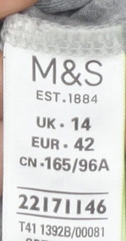 Womens UK Size 14 Marks and Spencer Grey Basic T-Shirt