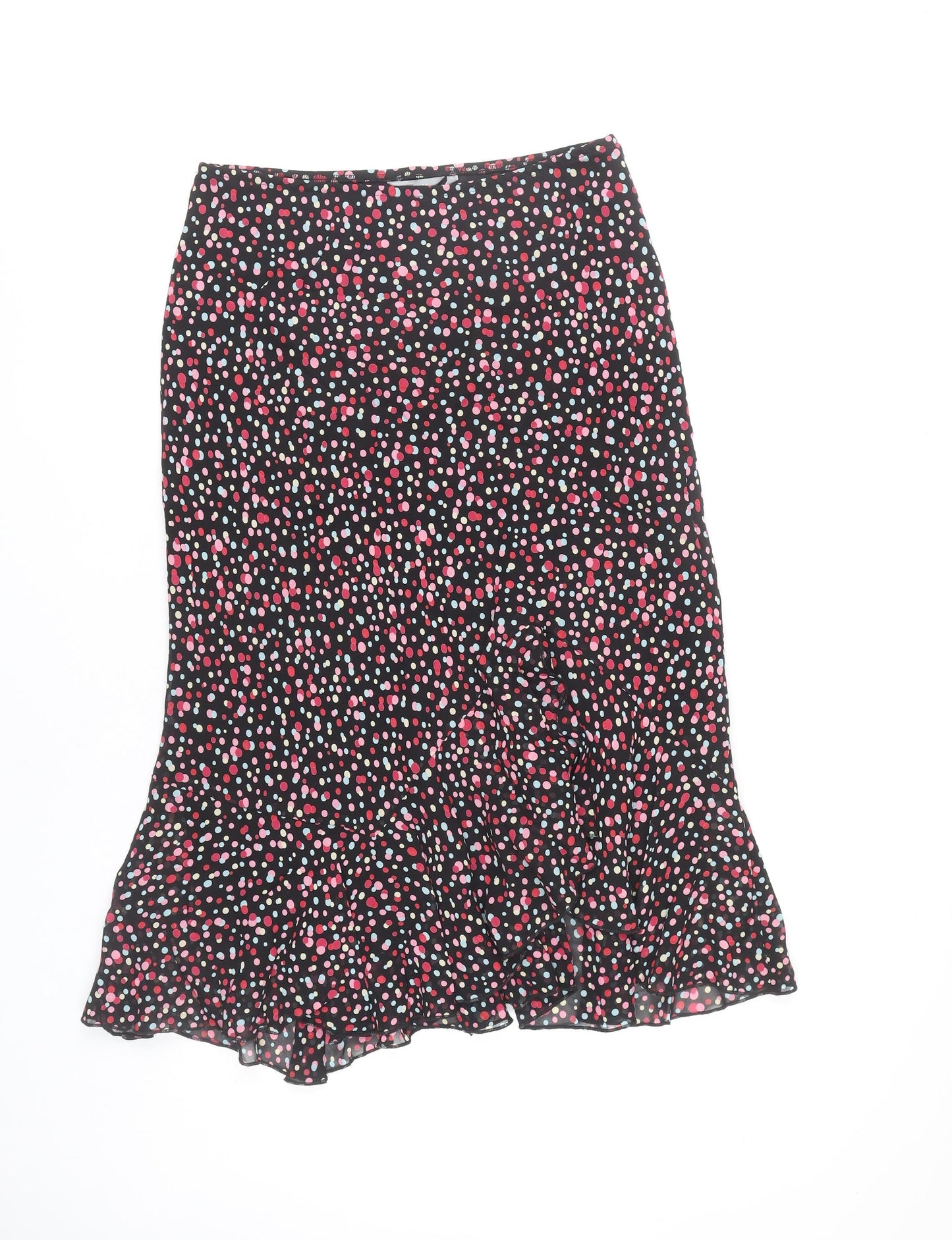 Marks and Spencer Women’s Multicoloured Polka Dot Flare Midi Skirt Size 10