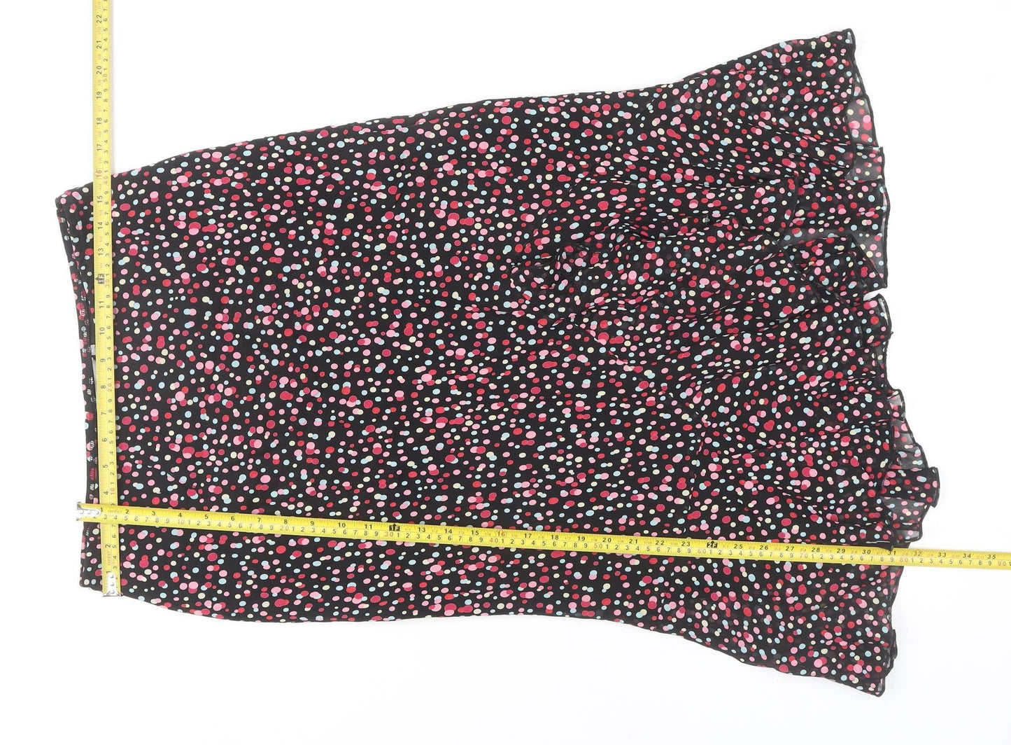 Marks and Spencer Women’s Multicoloured Polka Dot Flare Midi Skirt Size 10