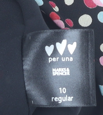 Marks and Spencer Women’s Multicoloured Polka Dot Flare Midi Skirt Size 10