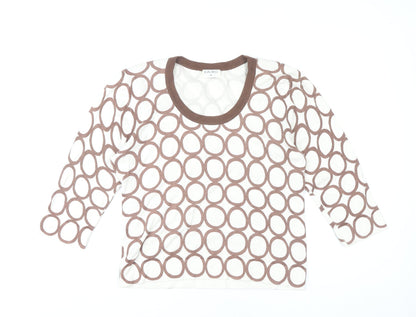 Womens UK Size 16 Kaliko Brown Pullover Jumper