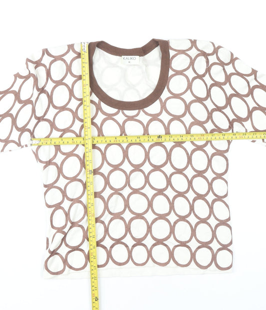 Womens UK Size 16 Kaliko Brown Pullover Jumper