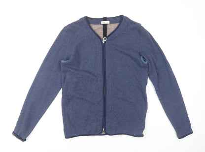 Folk Women’s Blue Cotton Mid-Length Jacket Size 10 Full Zip