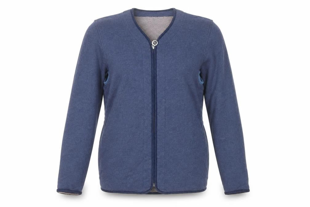 Folk Women’s Blue Cotton Mid-Length Jacket Size 10 Full Zip