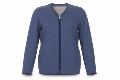 Folk Women’s Blue Cotton Mid-Length Jacket Size 10 Full Zip