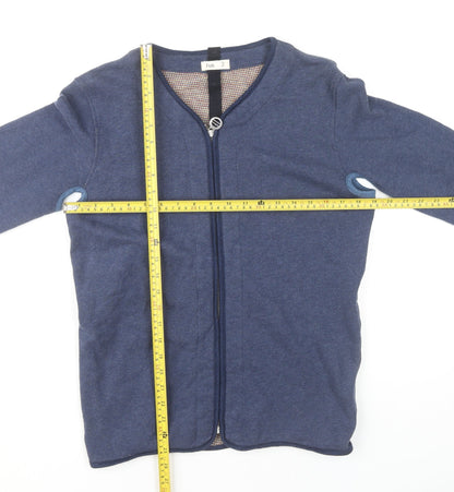 Folk Women’s Blue Cotton Mid-Length Jacket Size 10 Full Zip