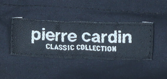 Pierre Cardin Men's Black 34R Classic Fit Pleated Dress Trousers