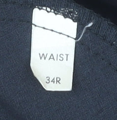 Pierre Cardin Men's Black 34R Classic Fit Pleated Dress Trousers