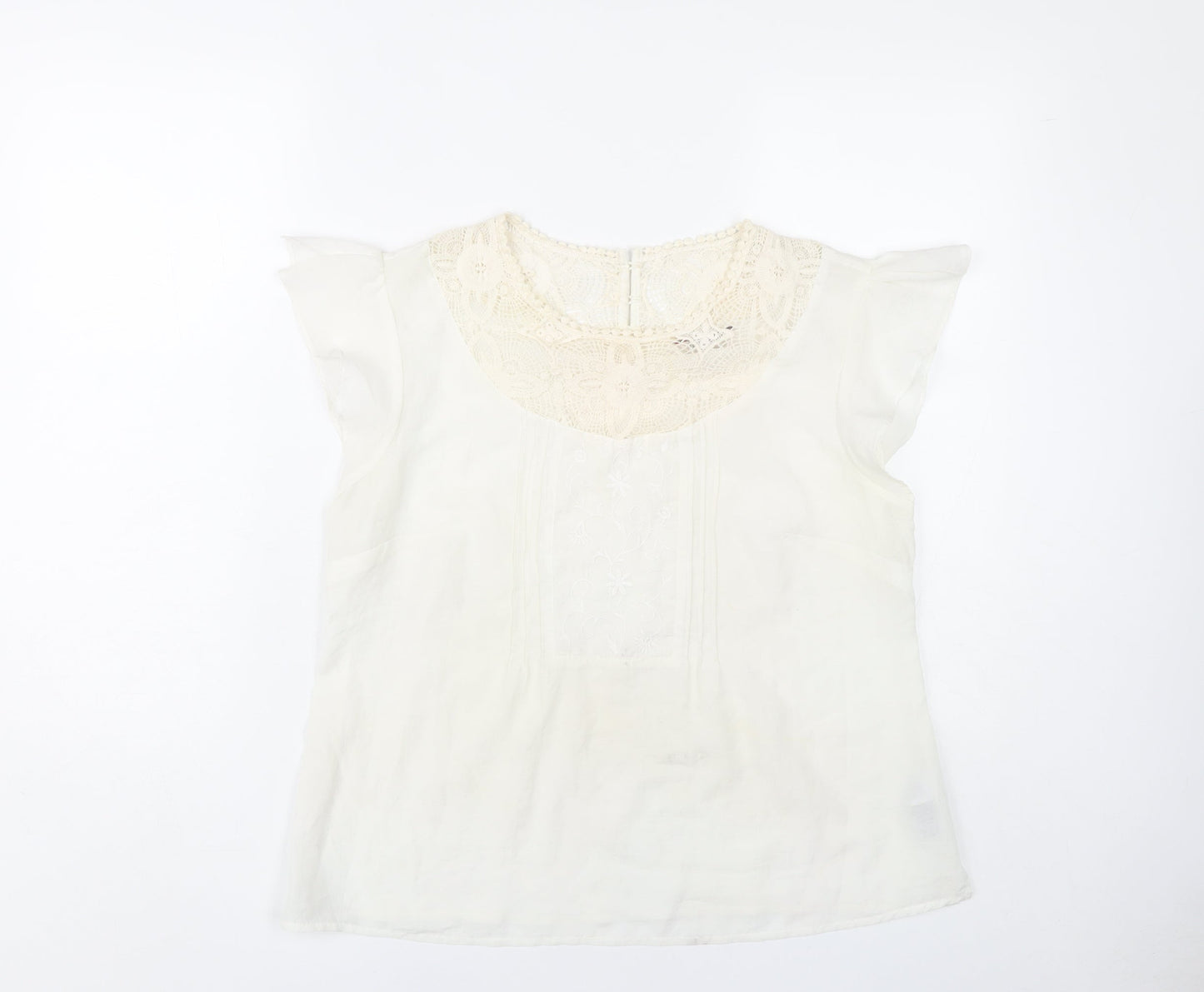 Womens UK Size 14 Marks and Spencer White Basic Blouse