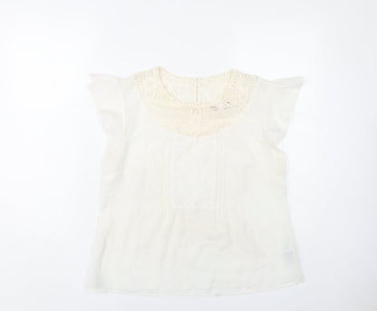 Womens UK Size 14 Marks and Spencer White Basic Blouse