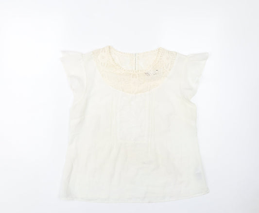 Womens UK Size 14 Marks and Spencer White Basic Blouse