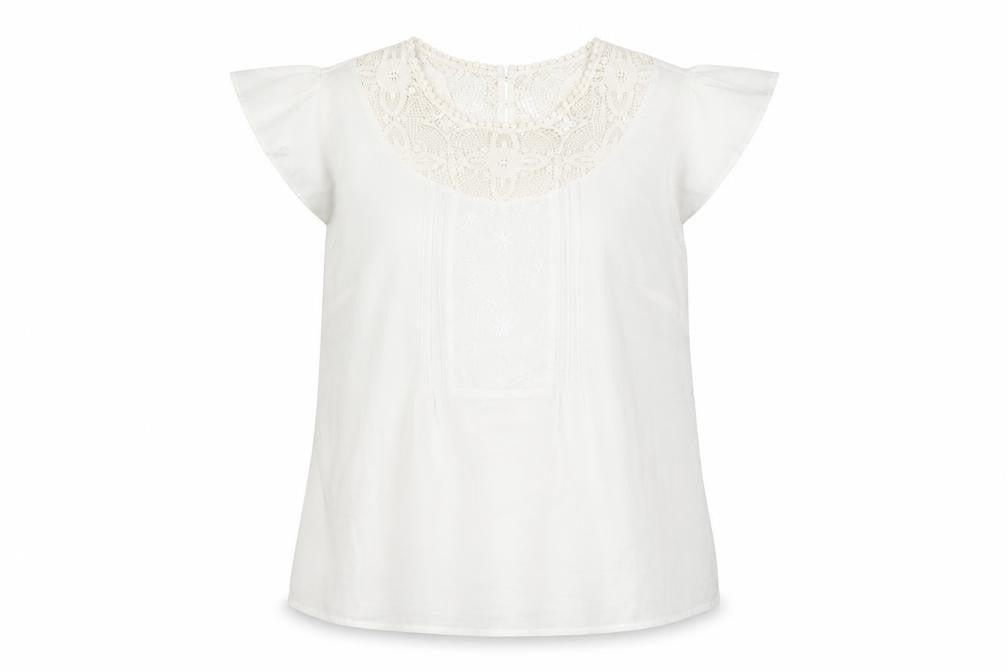 Womens UK Size 14 Marks and Spencer White Basic Blouse