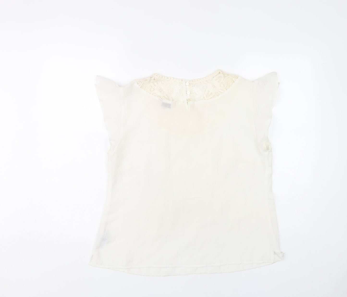 Womens UK Size 14 Marks and Spencer White Basic Blouse