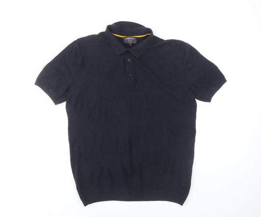 Marks and Spencer Men’s Navy Blue Cotton Polo Shirt L Regular Fit