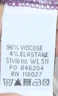 Boden Womens Purple Floral Tunic Blouse Size 14 3/4 Sleeve