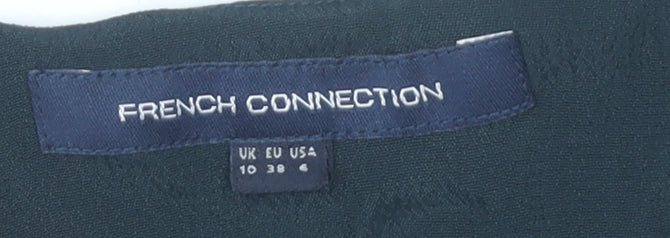 French Connection Women’s Green Sequin Shift Dress UK 10 Party Cocktail