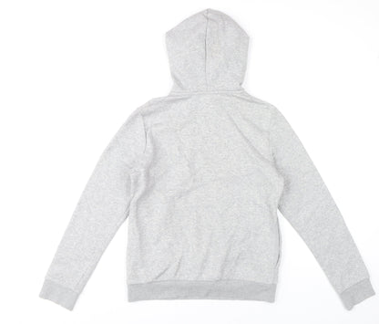 Adidas Women’s Grey Pullover Hoodie Size S Regular Fit Sports Logo