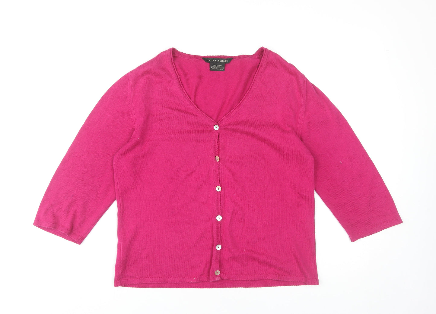 Womens UK Size M Laura Ashley Pink Cardigan Jumper