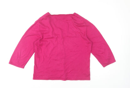 Womens UK Size M Laura Ashley Pink Cardigan Jumper