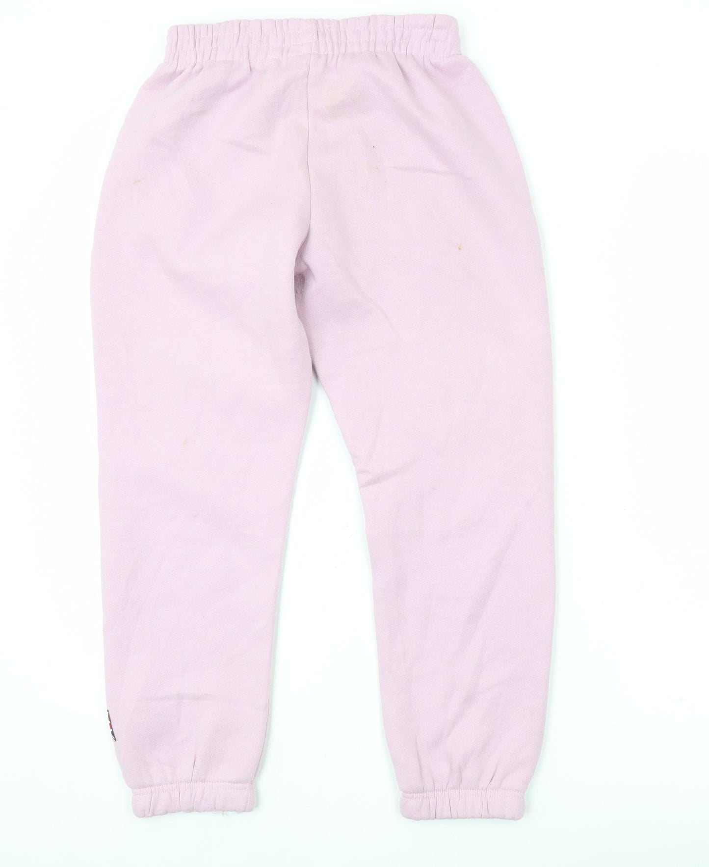 Zara Girls Pink Sweatpants 11-12 Years London Print Fleece Elastic Waist
