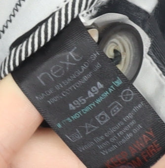 Next Men's Black Classic Chino Trousers 40L Straight Leg Cotton