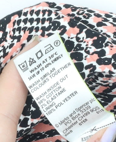 Marks and Spencer Women’s Orange Snake Print Pencil Skirt Size 10