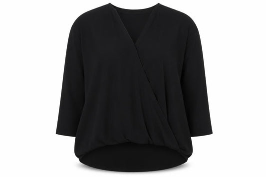 Womens UK Size XL Cynthia Rowley Black Wrap Blouse