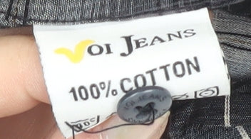Voi Jeans Men's Black Plaid Long Sleeve Button-Up Shirt M 40in