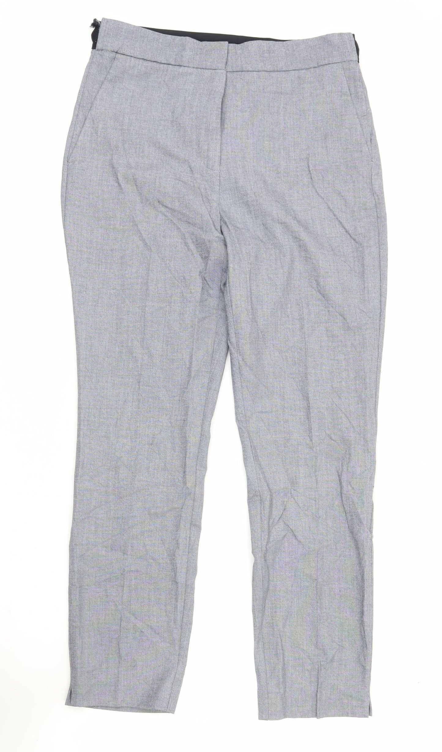 Womens UK Size L Zara Regular Fit CasualWorkwear Grey Trousers