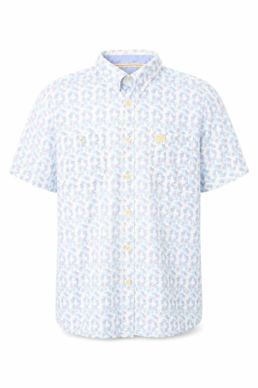 North Coast Men's Multicoloured Tropical Floral Cotton Shirt L