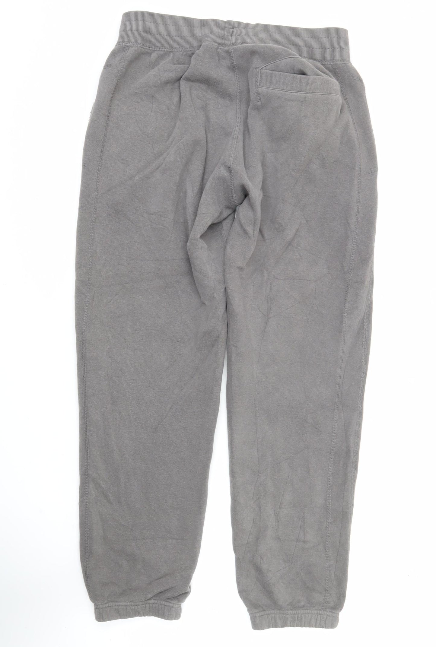 Converse Men's Grey Jogger Sweatpants S Regular Fit Cotton Blend