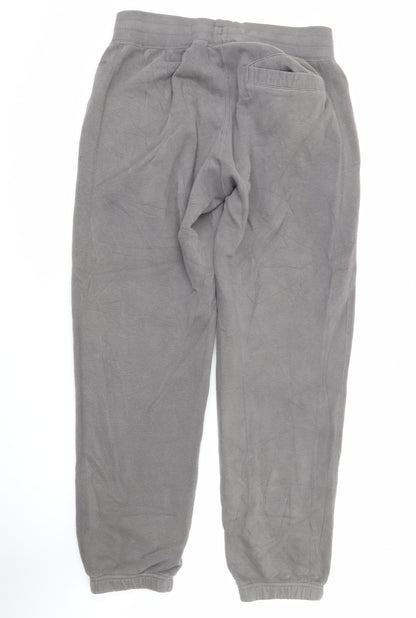 Converse Men's Grey Jogger Sweatpants S Regular Fit Cotton Blend