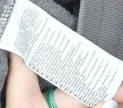 Converse Men's Grey Jogger Sweatpants S Regular Fit Cotton Blend