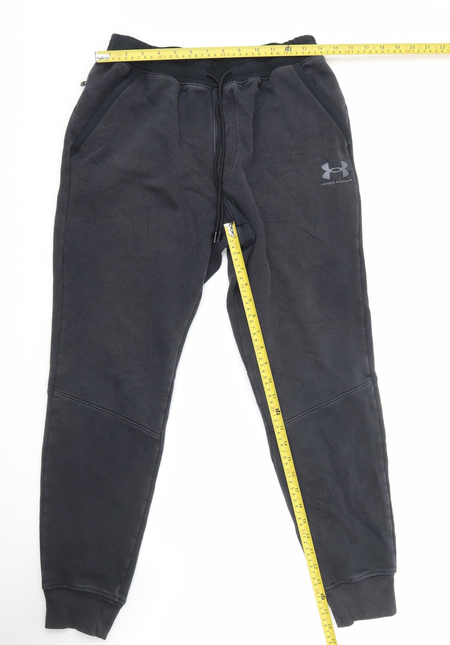 Under Armour Men's Black M ColdGear Jogger Trousers Fleece Tapered