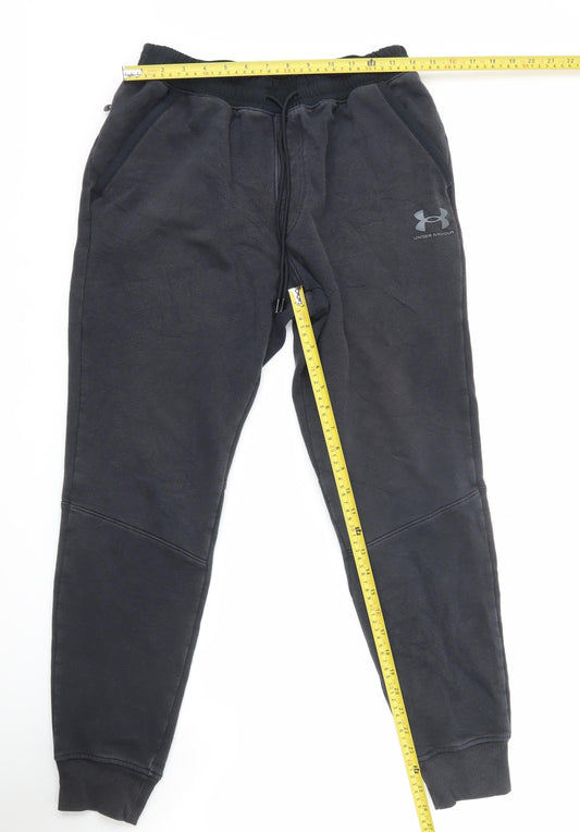 Under Armour Men's Black M ColdGear Jogger Trousers Fleece Tapered