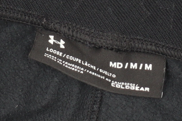 Under Armour Men's Black M ColdGear Jogger Trousers Fleece Tapered