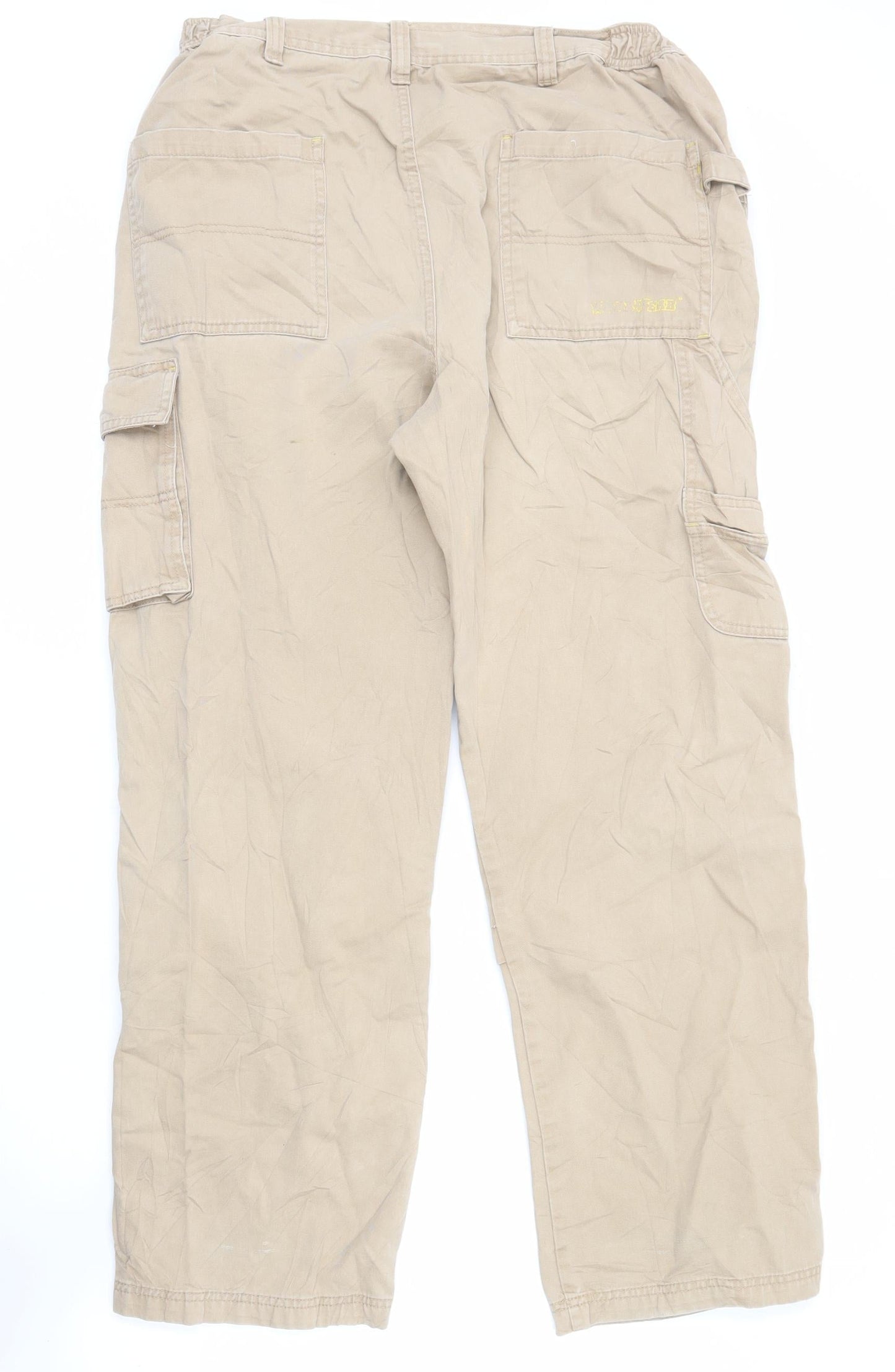 Workwear Men's Beige Cargo Trousers 38in Waist Regular Fit
