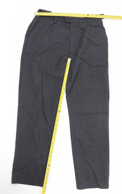John Lewis Boys Grey 15Y Regular Fit Wool Blend Dress Trousers School Formal