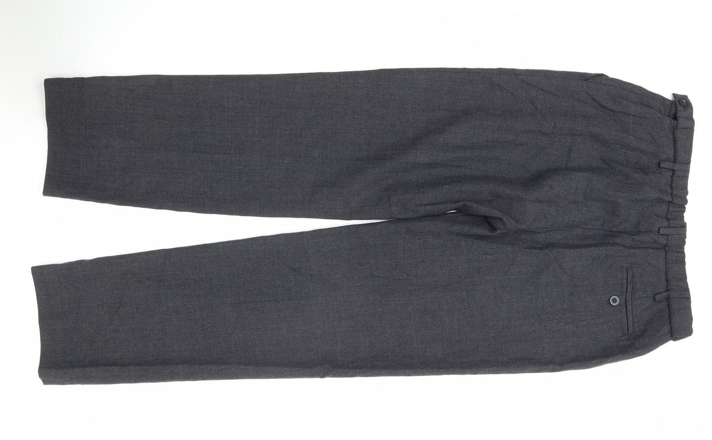 John Lewis Boys Grey 15Y Regular Fit Wool Blend Dress Trousers School Formal