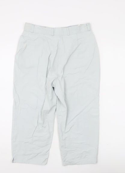 Womens UK Size 14 zaffiri Regular Fit Capri Grey Trousers